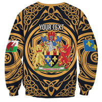Personalized Monmouthshire Wales Sweatshirt Coat Of Arms Celtic Style - Wonder Print Shop
