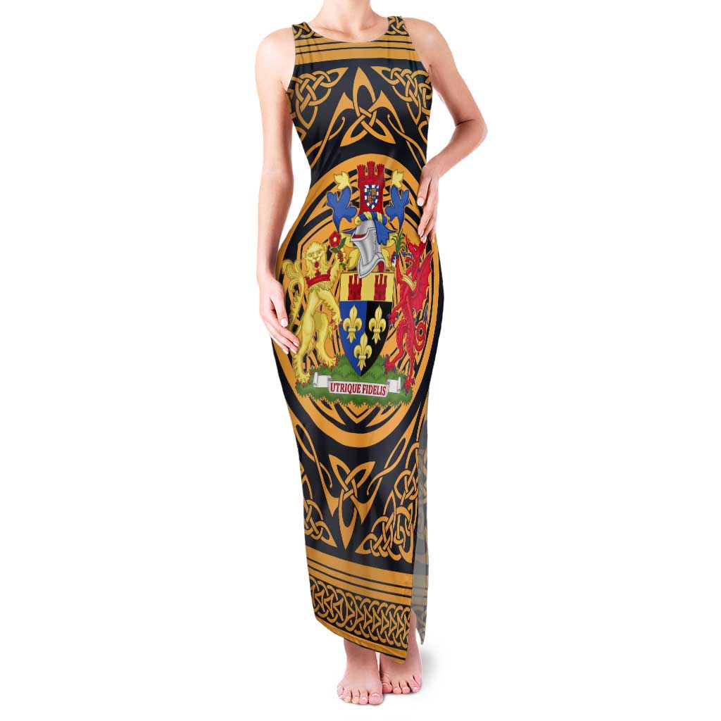 Personalized Monmouthshire Wales Tank Maxi Dress Coat Of Arms Celtic Style - Wonder Print Shop