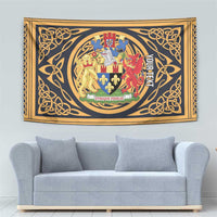 Personalized Monmouthshire Wales Tapestry Coat Of Arms Celtic Style - Wonder Print Shop