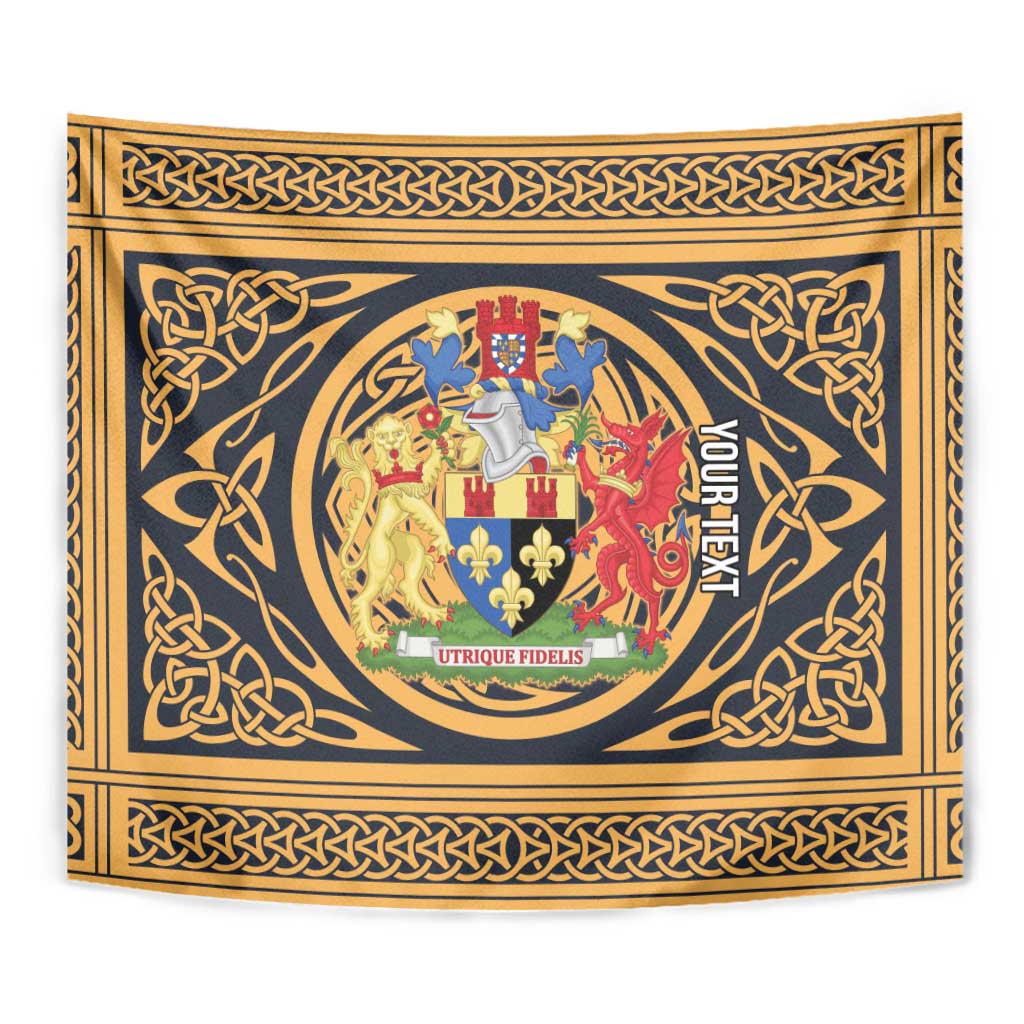 Personalized Monmouthshire Wales Tapestry Coat Of Arms Celtic Style - Wonder Print Shop