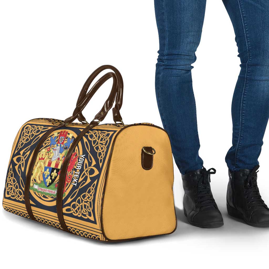 Personalized Monmouthshire Wales Travel Bag Coat Of Arms Celtic Style - Wonder Print Shop