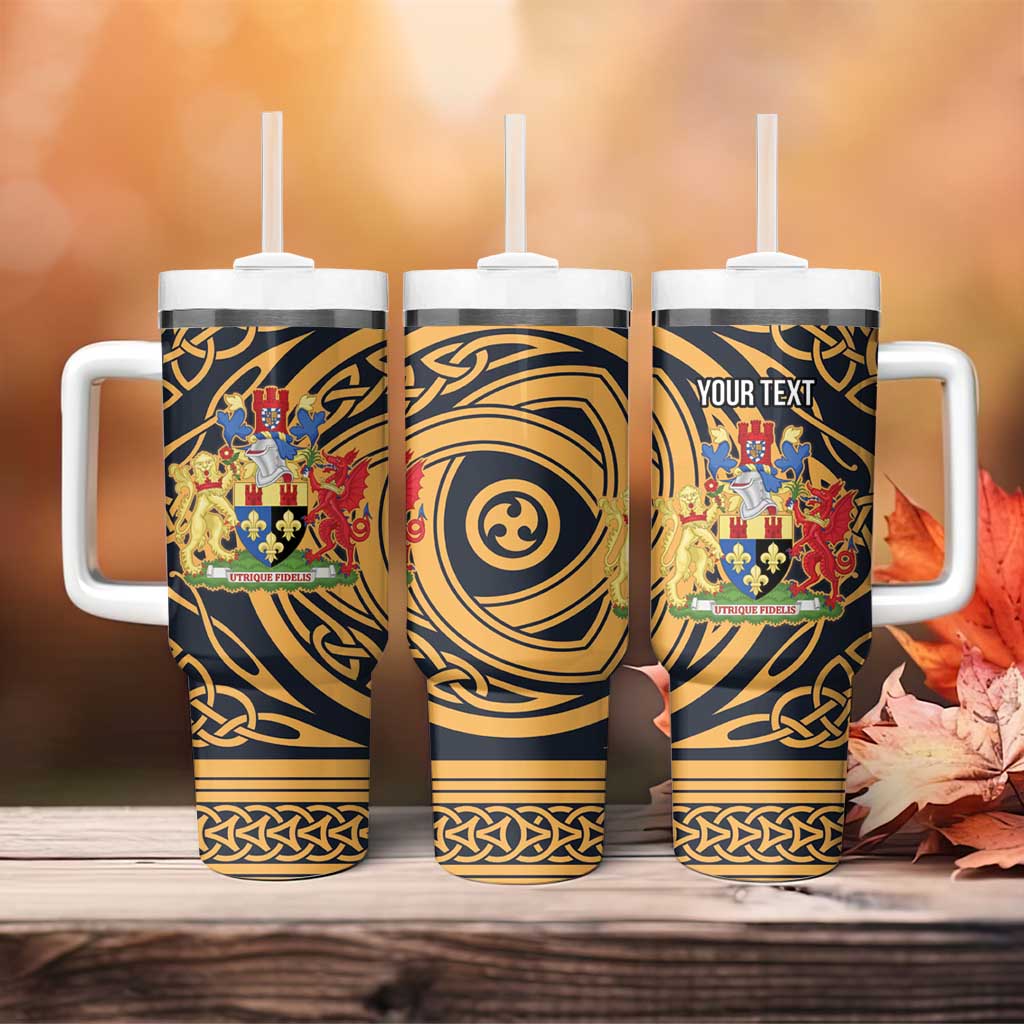 Personalized Monmouthshire Wales Tumbler With Handle Coat Of Arms Celtic Style - Wonder Print Shop