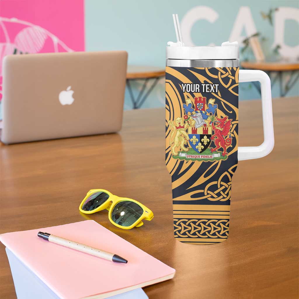 Personalized Monmouthshire Wales Tumbler With Handle Coat Of Arms Celtic Style - Wonder Print Shop