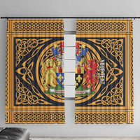 Personalized Monmouthshire Wales Window Curtain Coat Of Arms Celtic Style - Wonder Print Shop
