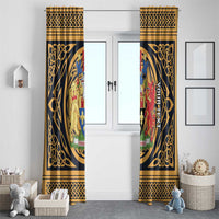Personalized Monmouthshire Wales Window Curtain Coat Of Arms Celtic Style - Wonder Print Shop