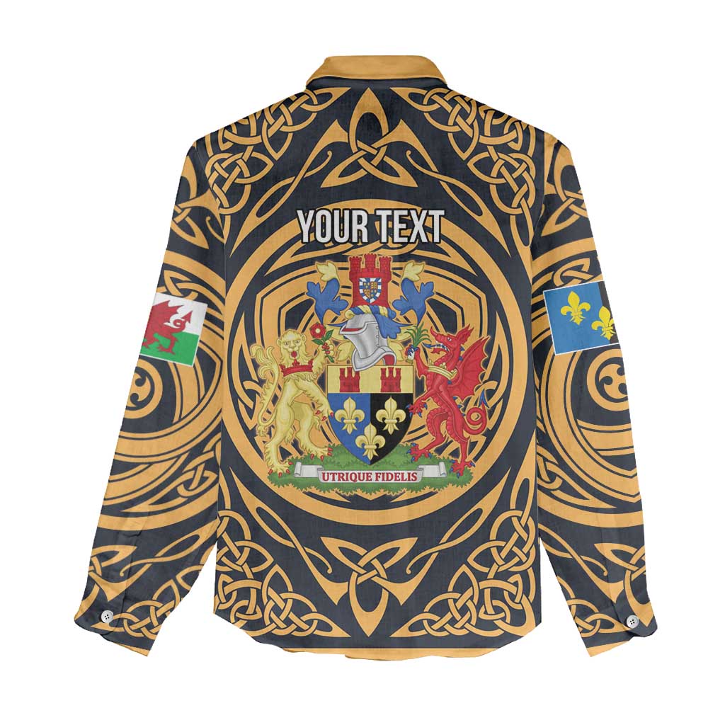 Personalized Monmouthshire Wales Women Casual Shirt Coat Of Arms Celtic Style - Wonder Print Shop