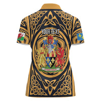 Personalized Monmouthshire Wales Women Polo Shirt Coat Of Arms Celtic Style - Wonder Print Shop