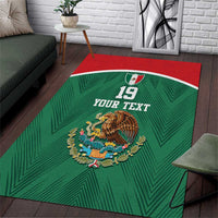 Custom Mexico Football Area Rug El Tricolor World Cup Style - Wonder Print Shop