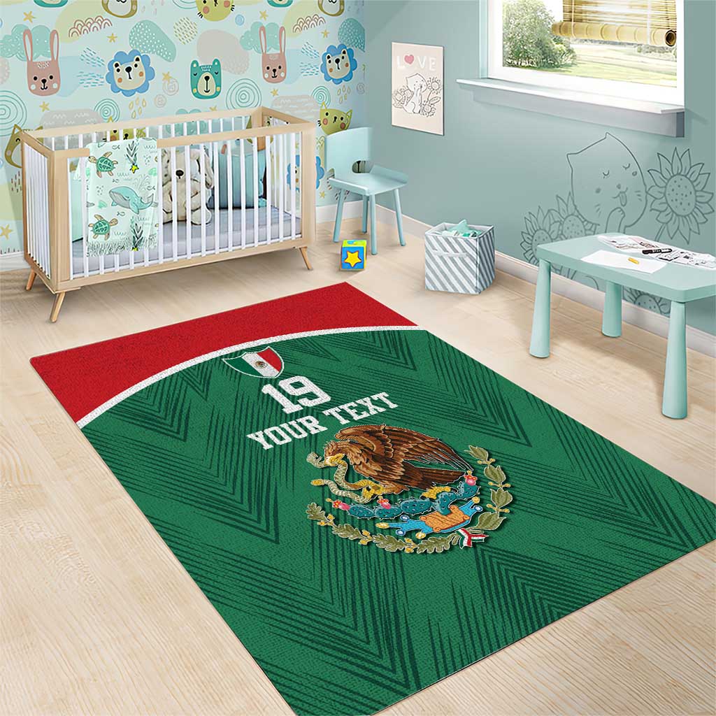 Custom Mexico Football Area Rug El Tricolor World Cup Style - Wonder Print Shop