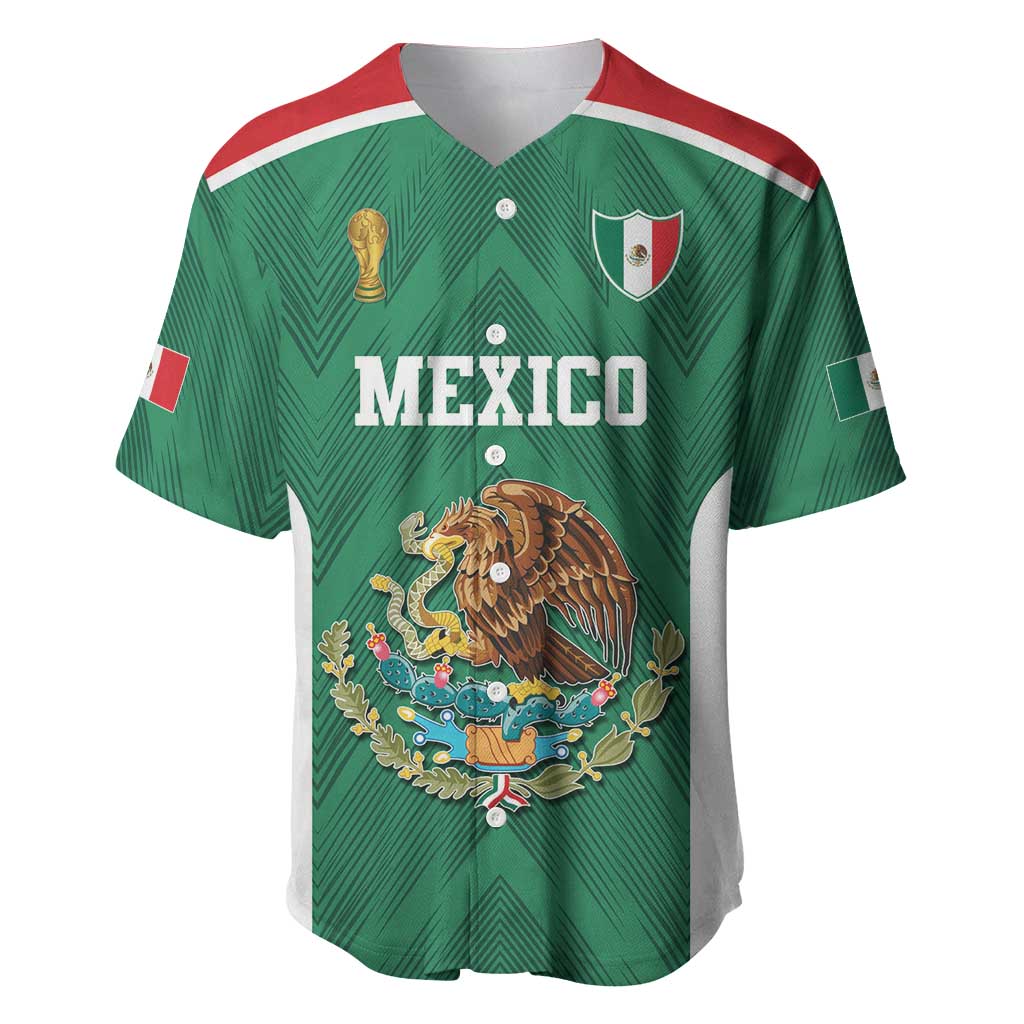 Custom Mexico Football Baseball Jersey El Tricolor World Cup Style - Wonder Print Shop