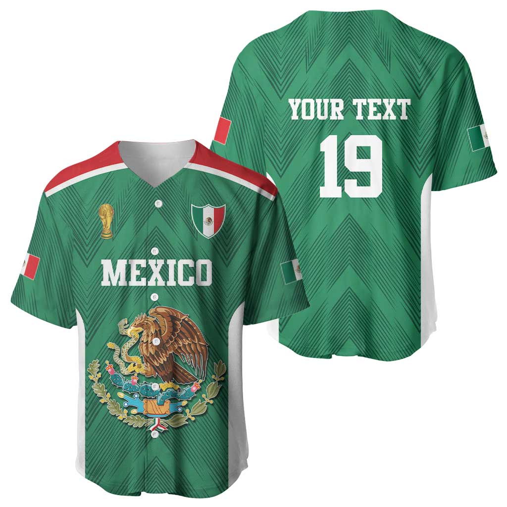 Custom Mexico Football Baseball Jersey El Tricolor World Cup Style - Wonder Print Shop