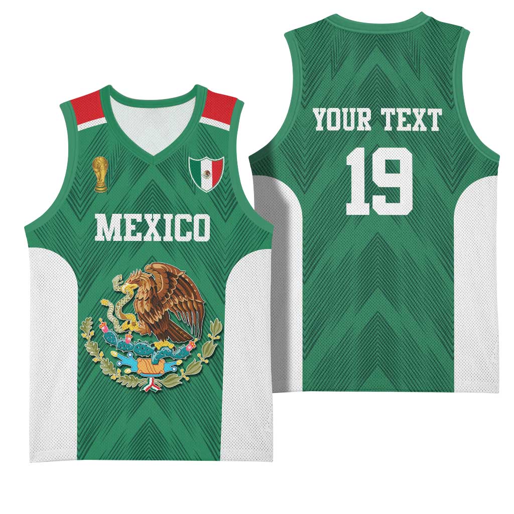 Custom Mexico Football Basketball Jersey El Tricolor World Cup Style - Wonder Print Shop