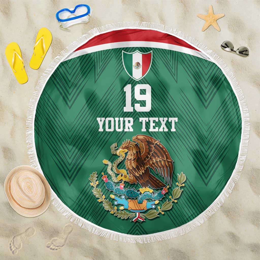 Custom Mexico Football Beach Blanket El Tricolor World Cup Style - Wonder Print Shop