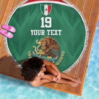 Custom Mexico Football Beach Blanket El Tricolor World Cup Style - Wonder Print Shop