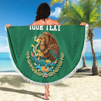 Custom Mexico Football Beach Blanket El Tricolor World Cup Style - Wonder Print Shop