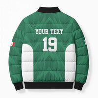 Custom Mexico Football Bomber Puffer Jacket El Tricolor World Cup Style - Wonder Print Shop