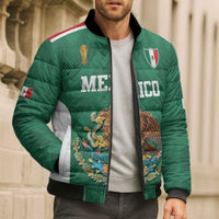 Custom Mexico Football Bomber Puffer Jacket El Tricolor World Cup Style - Wonder Print Shop