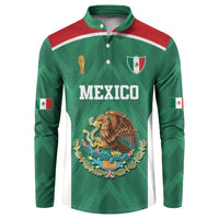 Custom Mexico Football Button Sweatshirt El Tricolor World Cup Style - Wonder Print Shop