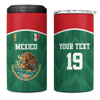 Custom Mexico Football 4 in 1 Can Cooler Tumbler El Tricolor World Cup Style - Wonder Print Shop