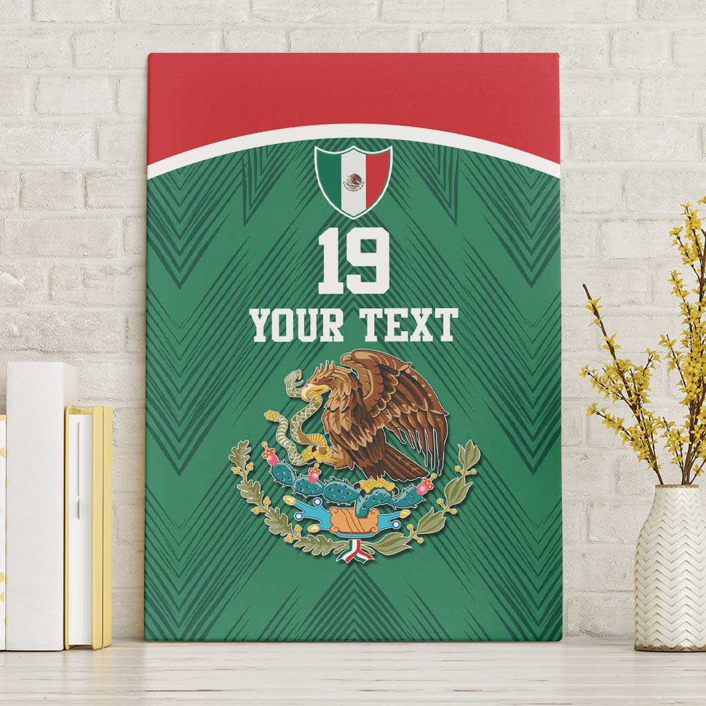 Custom Mexico Football Canvas Wall Art El Tricolor World Cup Style - Wonder Print Shop