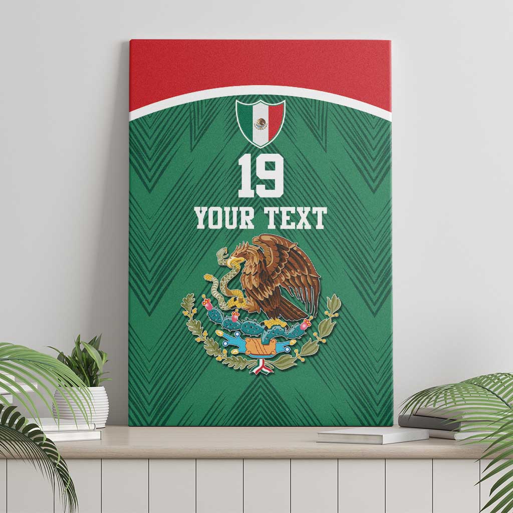 Custom Mexico Football Canvas Wall Art El Tricolor World Cup Style - Wonder Print Shop