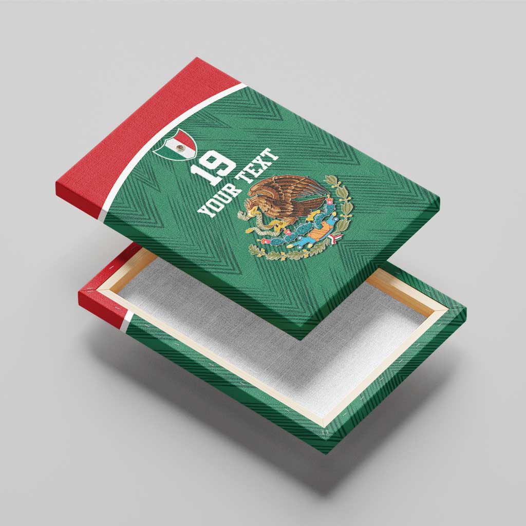 Custom Mexico Football Canvas Wall Art El Tricolor World Cup Style - Wonder Print Shop