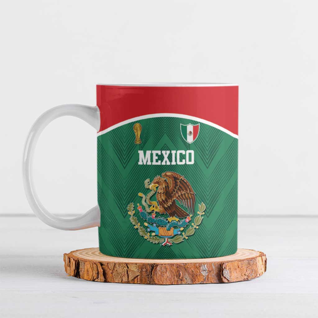 Custom Mexico Football Ceramic Mug El Tricolor World Cup Style - Wonder Print Shop