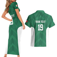 Custom Mexico Football Couples Matching Short Sleeve Bodycon Dress and Hawaiian Shirt El Tricolor World Cup Style - Wonder Print Shop