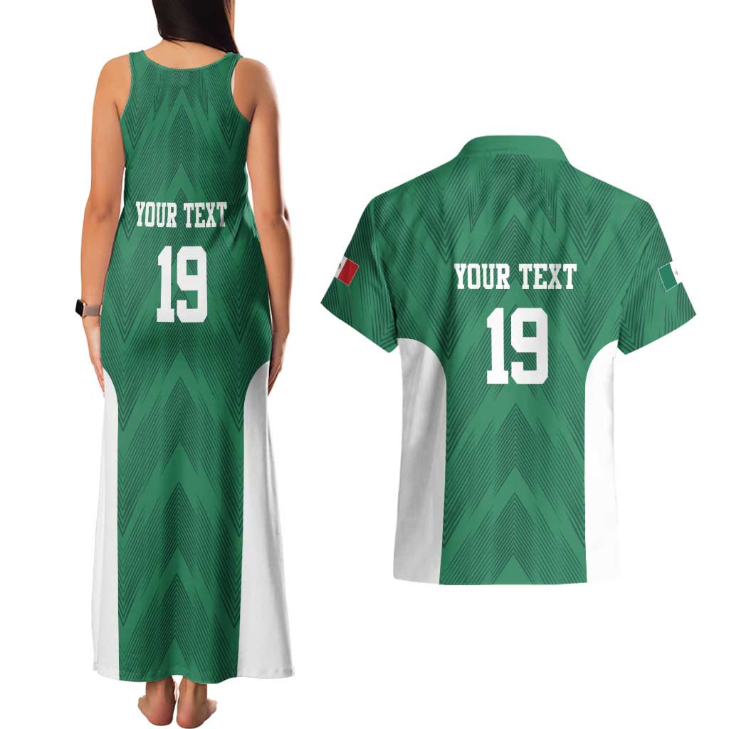 Custom Mexico Football Couples Matching Tank Maxi Dress and Hawaiian Shirt El Tricolor World Cup Style - Wonder Print Shop