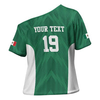 Custom Mexico Football Cross Shoulder Shirt El Tricolor World Cup Style - Wonder Print Shop