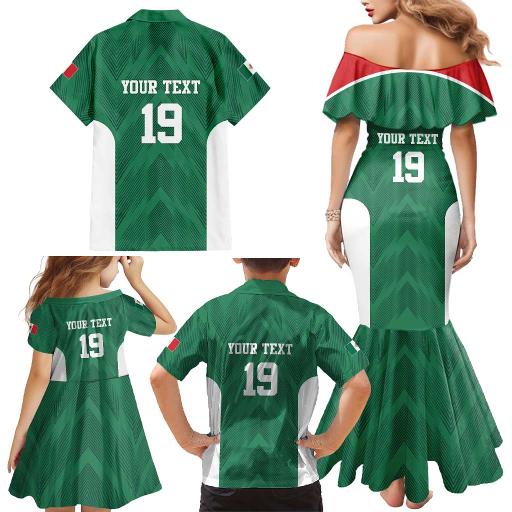 Custom Mexico Football Family Matching Mermaid Dress and Hawaiian Shirt El Tricolor World Cup Style - Wonder Print Shop
