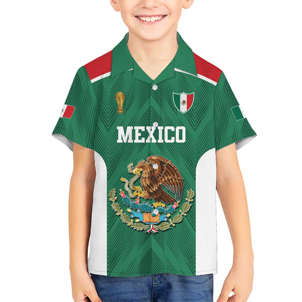Custom Mexico Football Family Matching Mermaid Dress and Hawaiian Shirt El Tricolor World Cup Style - Wonder Print Shop