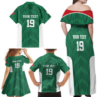 Custom Mexico Football Family Matching Off Shoulder Maxi Dress and Hawaiian Shirt El Tricolor World Cup Style - Wonder Print Shop