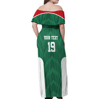 Custom Mexico Football Family Matching Off Shoulder Maxi Dress and Hawaiian Shirt El Tricolor World Cup Style - Wonder Print Shop
