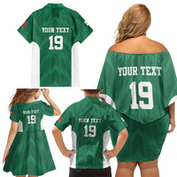 Custom Mexico Football Family Matching Off Shoulder Short Dress and Hawaiian Shirt El Tricolor World Cup Style - Wonder Print Shop