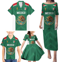 Custom Mexico Football Family Matching Puletasi and Hawaiian Shirt El Tricolor World Cup Style - Wonder Print Shop
