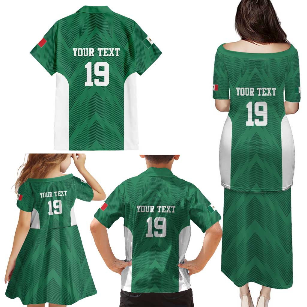 Custom Mexico Football Family Matching Puletasi and Hawaiian Shirt El Tricolor World Cup Style - Wonder Print Shop