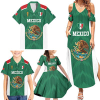 Custom Mexico Football Family Matching Summer Maxi Dress and Hawaiian Shirt El Tricolor World Cup Style - Wonder Print Shop