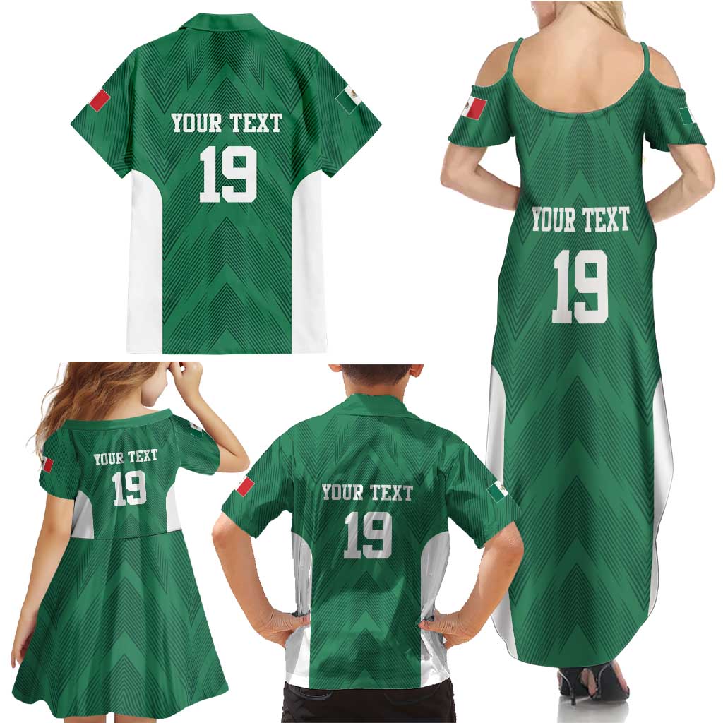Custom Mexico Football Family Matching Summer Maxi Dress and Hawaiian Shirt El Tricolor World Cup Style - Wonder Print Shop