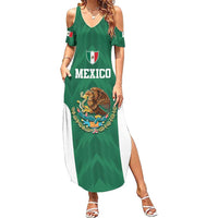 Custom Mexico Football Family Matching Summer Maxi Dress and Hawaiian Shirt El Tricolor World Cup Style - Wonder Print Shop