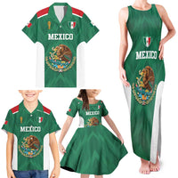 Custom Mexico Football Family Matching Tank Maxi Dress and Hawaiian Shirt El Tricolor World Cup Style - Wonder Print Shop