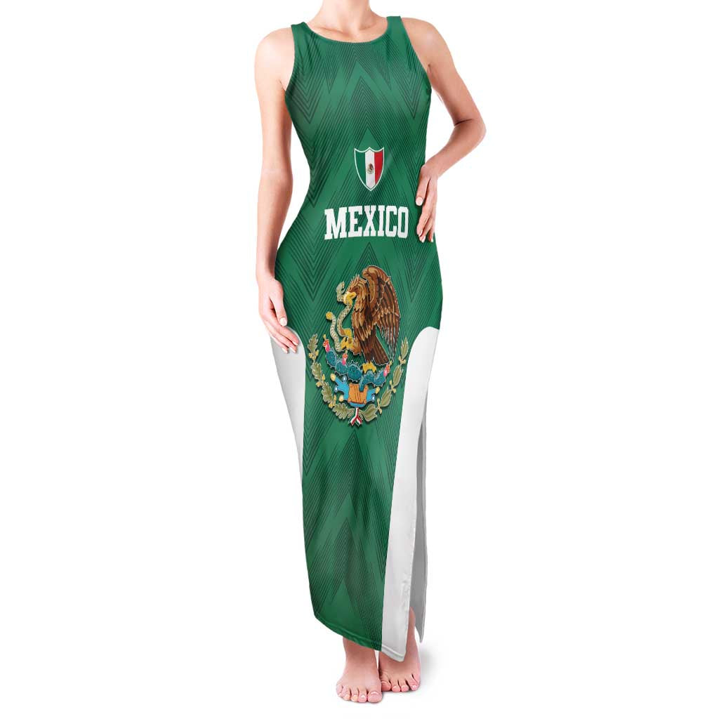 Custom Mexico Football Family Matching Tank Maxi Dress and Hawaiian Shirt El Tricolor World Cup Style - Wonder Print Shop