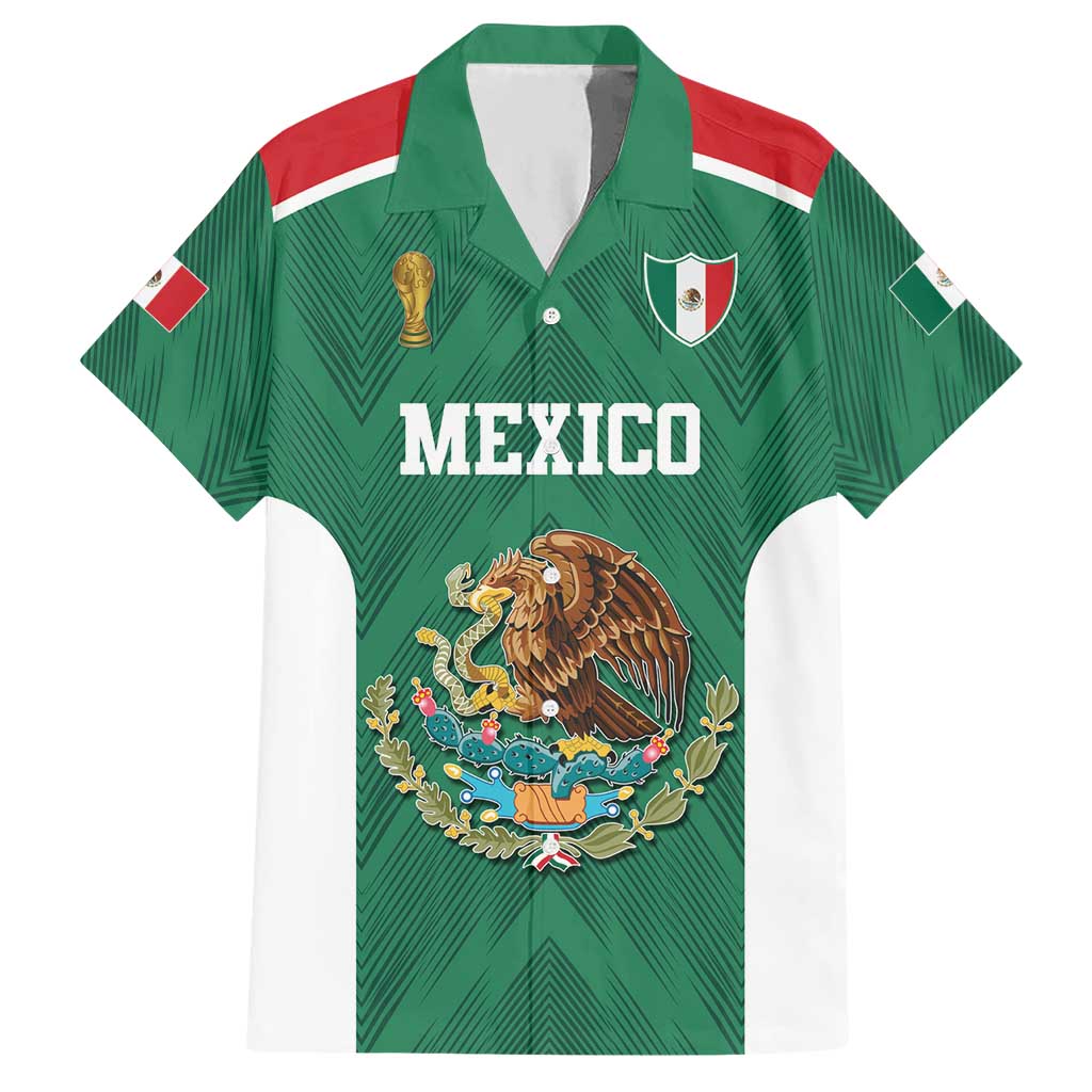 Custom Mexico Football Hawaiian Shirt El Tricolor World Cup Style - Wonder Print Shop