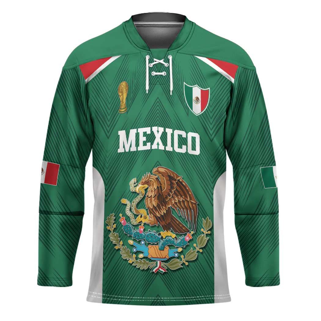 Custom Mexico Football Hockey Jersey El Tricolor World Cup Style - Wonder Print Shop