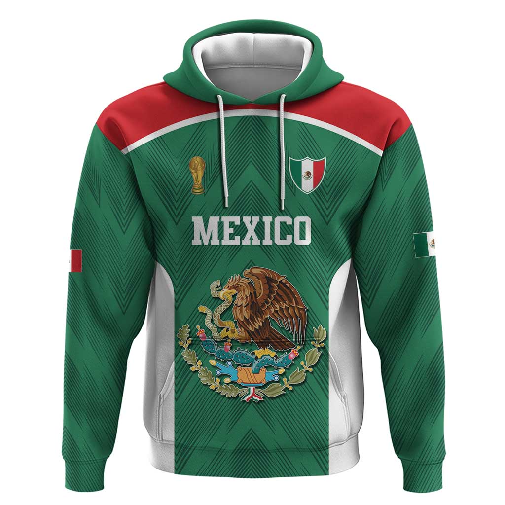 Custom Mexico Football Hoodie El Tricolor World Cup Style - Wonder Print Shop
