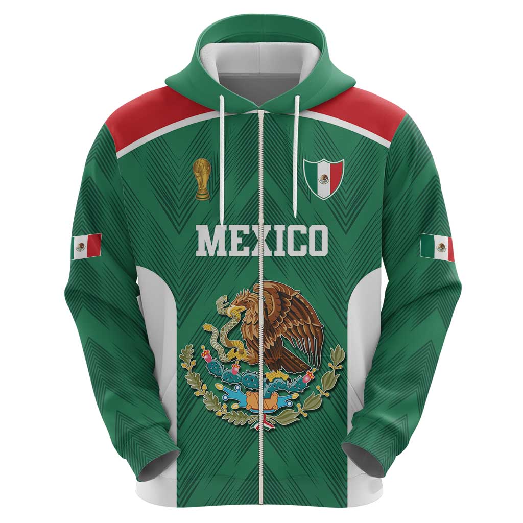 Custom Mexico Football Hoodie El Tricolor World Cup Style - Wonder Print Shop