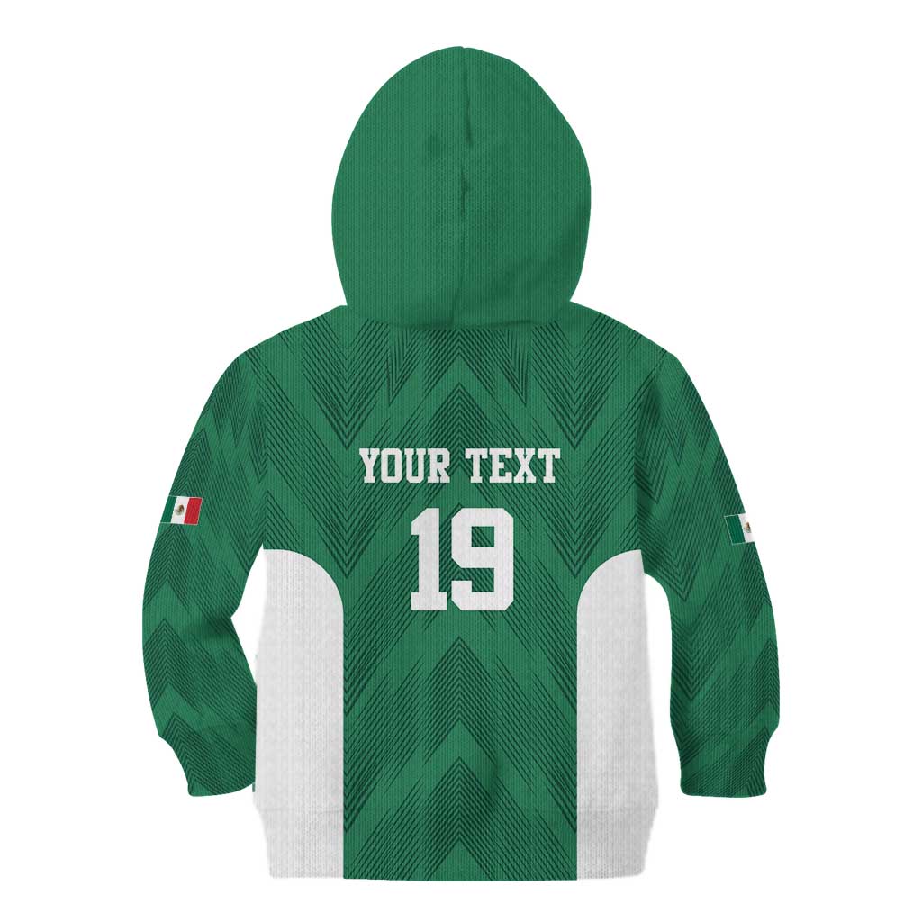 Custom Mexico Football Kid Hoodie El Tricolor World Cup Style - Wonder Print Shop
