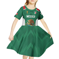 Custom Mexico Football Kid Short Sleeve Dress El Tricolor World Cup Style - Wonder Print Shop