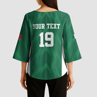 Custom Mexico Football Kimono Sleeve Blouse El Tricolor World Cup Style - Wonder Print Shop