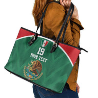 Custom Mexico Football Leather Tote Bag El Tricolor World Cup Style - Wonder Print Shop